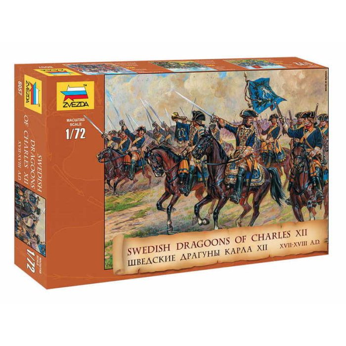 Zvezda Zvezda Swedish Cavalry 17-18 század 1:72 (8057) makett figura