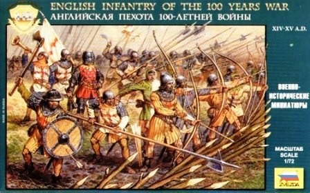 Zvezda English Infantry of the 100 Years War figura makett 8060