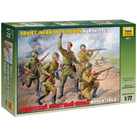 Zvezda Soviet Infantry WWII 1:72 makett figura (8077)