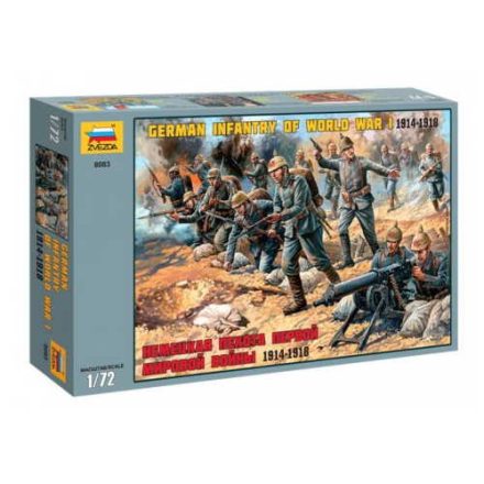 Zvezda German Infantry WW I (1914-1918) 1:72 makett figura (8083)