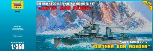 Zvezda WWII Destroyer Z-17 hajó makett 9043