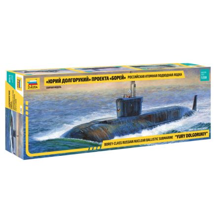 Zvezda Nuclear Submarine Yuri Dolgorukij 1:350 makett tengeralattjáró (9061)