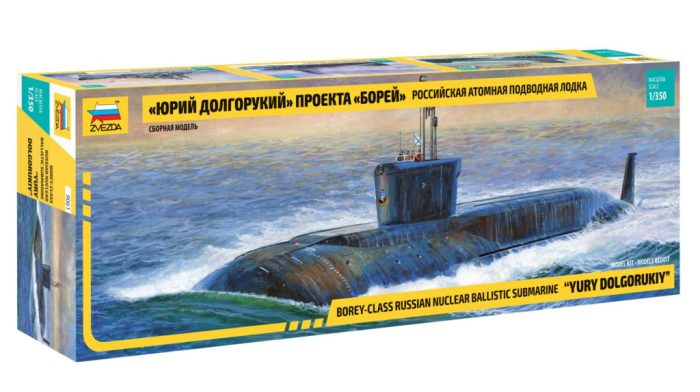 Zvezda Zvezda Nuclear Submarine Yuri Dolgorukij 1:350 makett tengeralattjáró (9061)