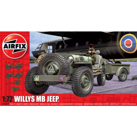 Airfix Willys MB Jeep 1:76 makett harcjármű (A02339)