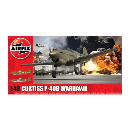 Airfix Curtiss P-40B Warhawk  1:48 makett repülő (A05130A)