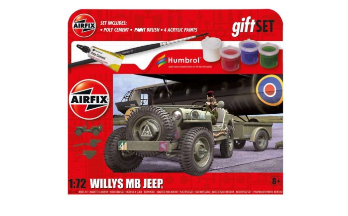 Airfix Airfix Willys MB Jeep 1:72 makett készlet festékkel, ragasztóval (A55117A)