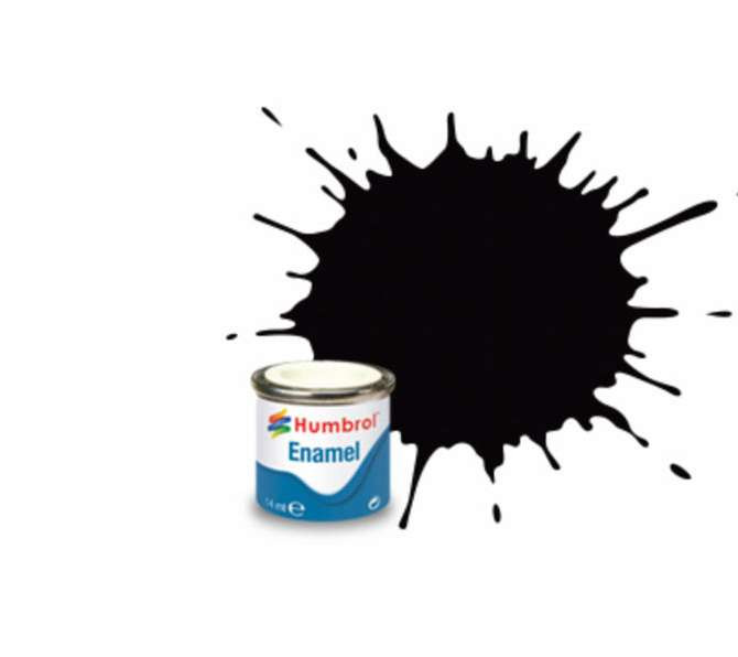 Humbrol Humbrol - Coal Black Satin (85) 14ml (AA0936)