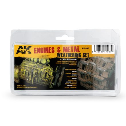 AK Interactive Engines And Metal Weathering Set
