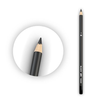 AK Interactive Weathering pencils - Watercolor Pencil Black 