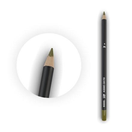 AK Interactive Weathering pencils - Watercolor Pencil Olive Green 