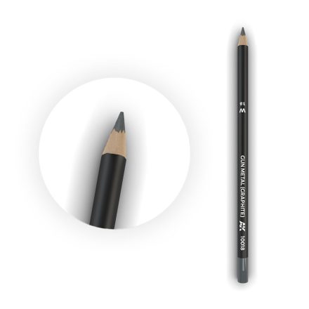 AK Interactive Weathering pencils - Watercolor Pencil Gun Metal (Graphite) 