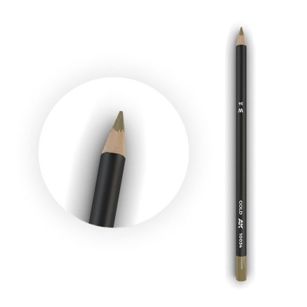 AK Interactive Weathering pencils - Watercolor Pencil Gold 