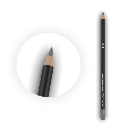 AK Interactive Weathering pencils - Watercolor Pencil Dark Aluminum Nickel 