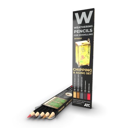 AK Interactive Weathering pencils - Watercolor Pencil Set Chipping