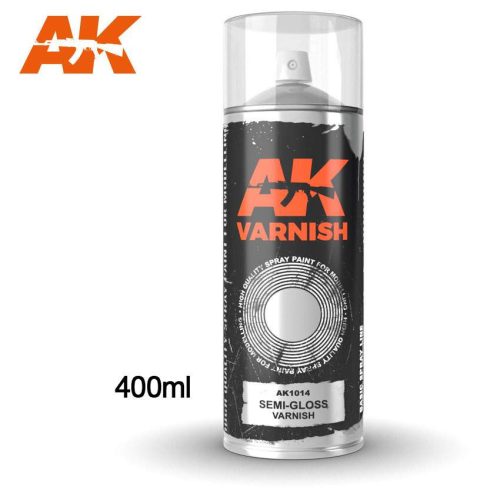 AK Interactive Primer - Semi-Gloss varnish - Spray 400ml (Includes 2 nozzles) 