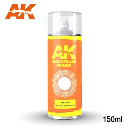 AK Interactive Primer - Microfiller Primer - Spray 150ml (Includes 2 nozzles)