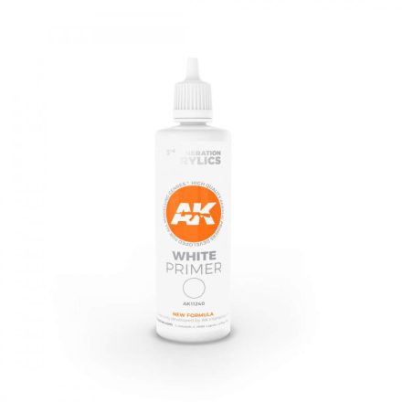 AK Interactive Primer - White Primer 100 ml  3Ş Generación