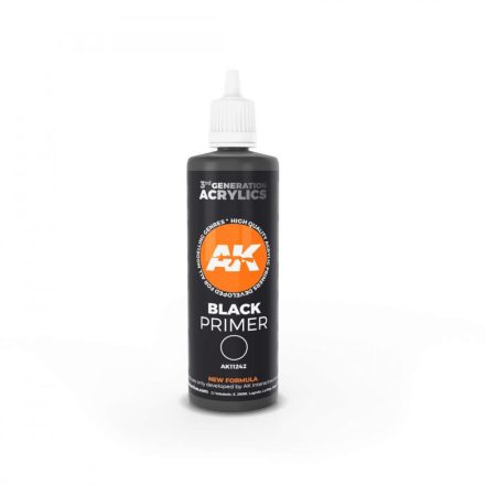 AK Interactive Primer - Black Primer 100 ml 3Ş Generación