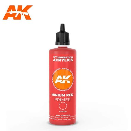 AK Interactive Primer - MINIUM RED SURFACE PRIMER 100ML. 3Ş Generación