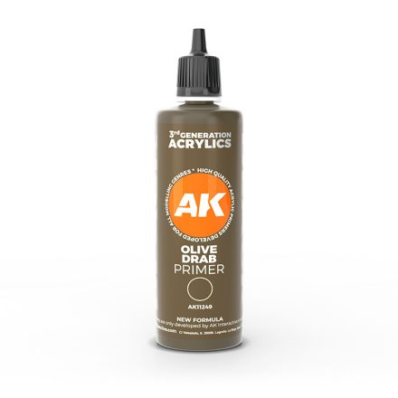 AK Interactive Primer - OLIVE DRAB SURFACE PRIMER 100ML. 3Ş Generación