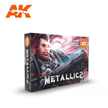 AK Interactive Paints set - METALLICS SET
