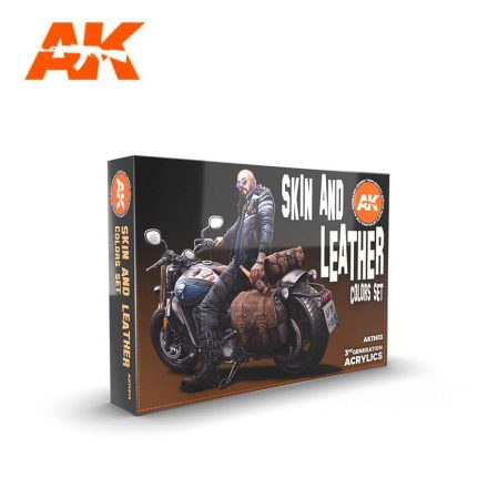 AK Interactive Paints set - SKIN AND LEATHER COLORS SET