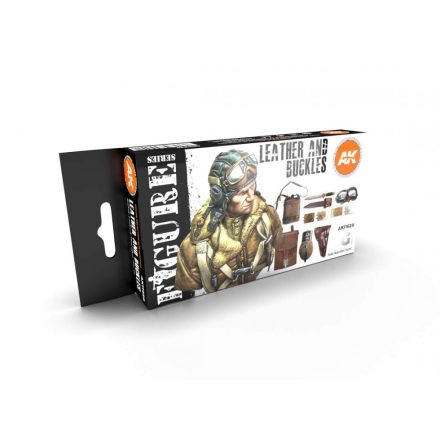 AK Interactive Paints set - LEATHER AND BUCKLES 3G