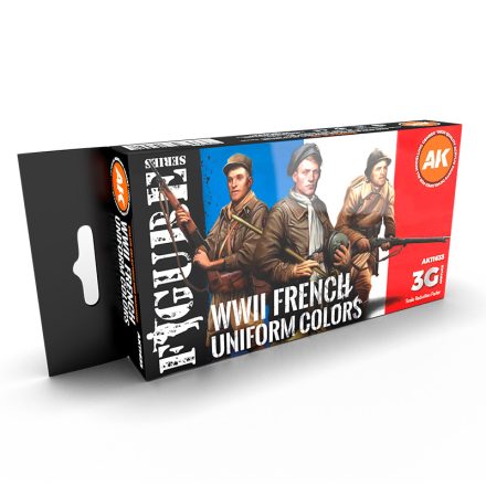 AK Interactive Paints set - FRENCH UNIFORM COLORS 3G