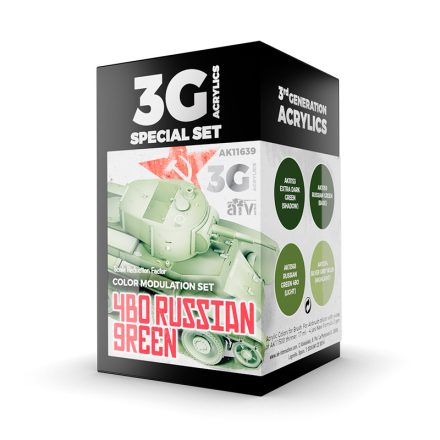 AK Interactive AFV Paint set - MODULATION 4BO RUSSIAN GREEN 3G