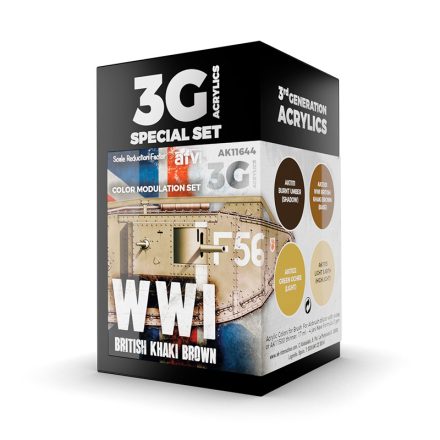 AK Interactive AFV Paint set - MODULATION WWI BRITISH COLORS 3G