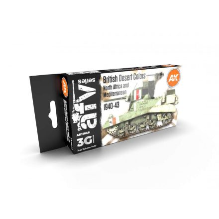 AK Interactive AFV Paint set - BRITISH DESERT COLOURS 3G