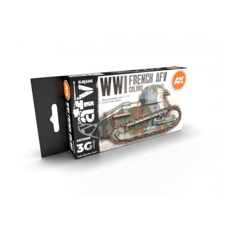 AK Interactive AFV Paint set - WWI FRENCH COLORS 3G