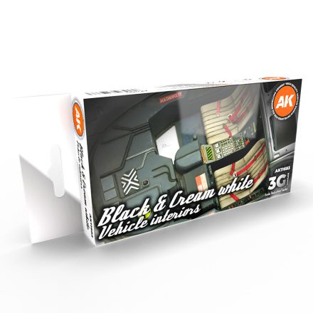 AK Interactive CIVIL SETS - BLACK INTERIOR AND CREAM WHITE