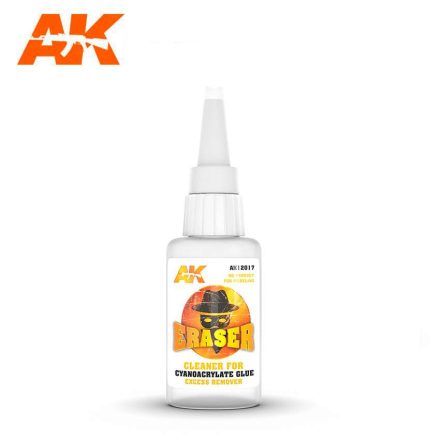 AK Interactive Glues & Cement - ERASER CLEANER FOR CYANOCRYLATE (EXCESS REMOVER)