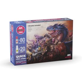   AK-Interactive Quick gen quick paint combo set 100 colors (80 quick gen+20 acrylic 3gen+3 brushes)