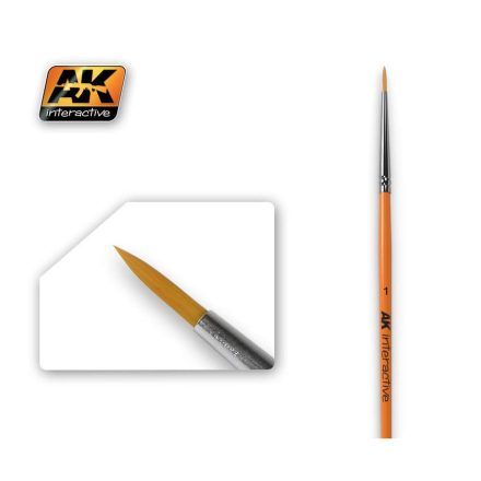 AK Interactive Brushes - ROUND BRUSH 1 SYNTHETIC