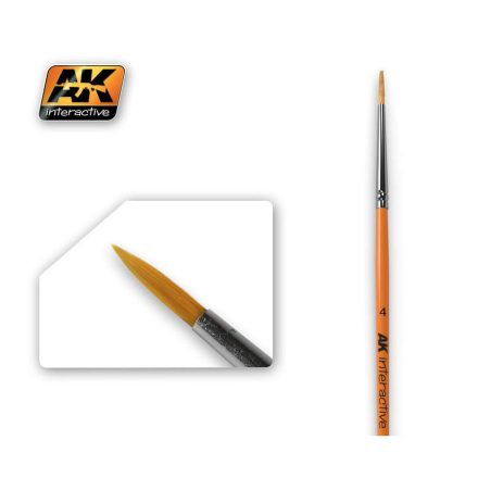 AK Interactive Brushes - ROUND BRUSH 4 SYNTHETIC