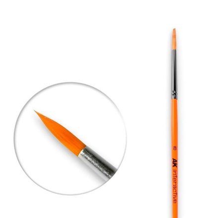 AK Interactive Brushes - ROUND BRUSH 8 SYNTHETIC