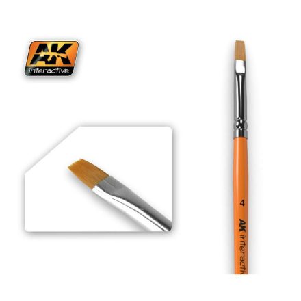 AK Interactive Brushes - FLAT BRUSH 4 SYNTHETIC