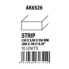 AK-Interactive Strips 1.50 x 3.00 x 350mm - STYRENE STRIP