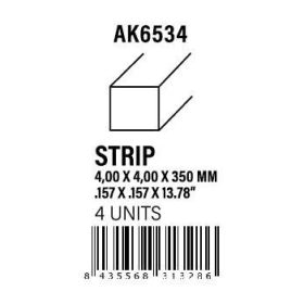 AK-Interactive Strips 4.00 x 4.00 x 350mm - STYRENE STRIP