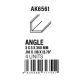 AK-Interactive Angle 2.5 x 2.5 x 350mm - STYRENE STRIP
