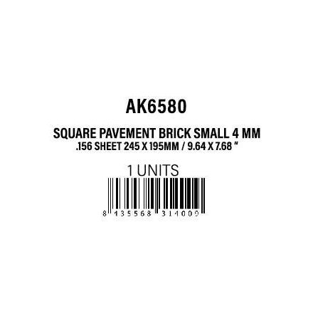 AK Interactive Textured Sheet Pavement Square Brick - Small