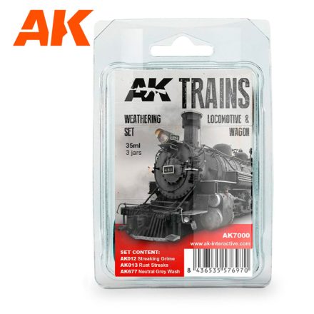 AK Interactive Trains Weathering ships SETS - LOCOMOTIVE & WAGON