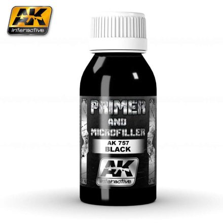 AK Interactive Primer - BLACK PRIMER AND MICROFILLER 100 ml