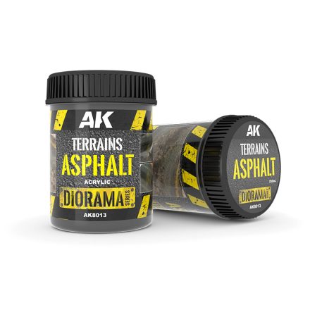 AK Interactive Vignettes texture products - TERRAINS ASPHALT - 250ml (Acrylic)