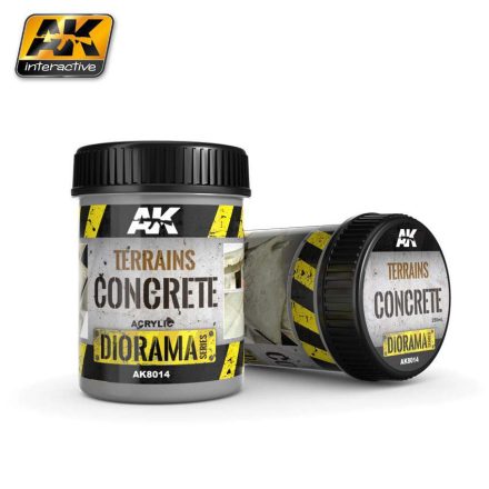 AK Interactive Vignettes texture products - TERRAINS CONCRETE - 250ml (Acrylic)