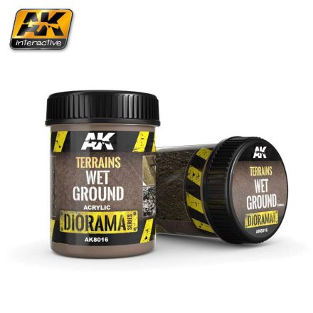 AK Interactive Vignettes texture products - TERRAINS WET GROUND - 250ml (Acrylic)