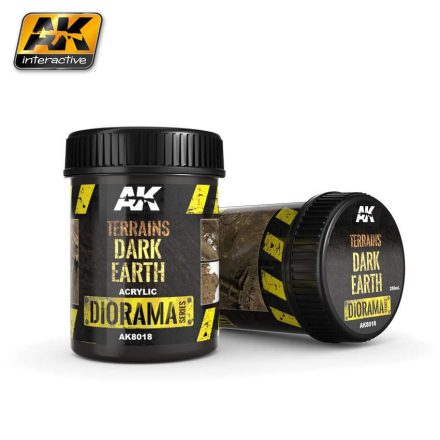 AK Interactive Vignettes texture products - TERRAINS DARK EARTH - 250ml (Acrylic)