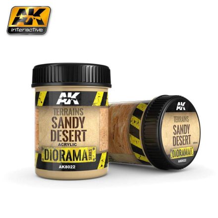 AK Interactive Vignettes texture products - TERRAINS SANDY DESERT - 250ml (Acrylic)